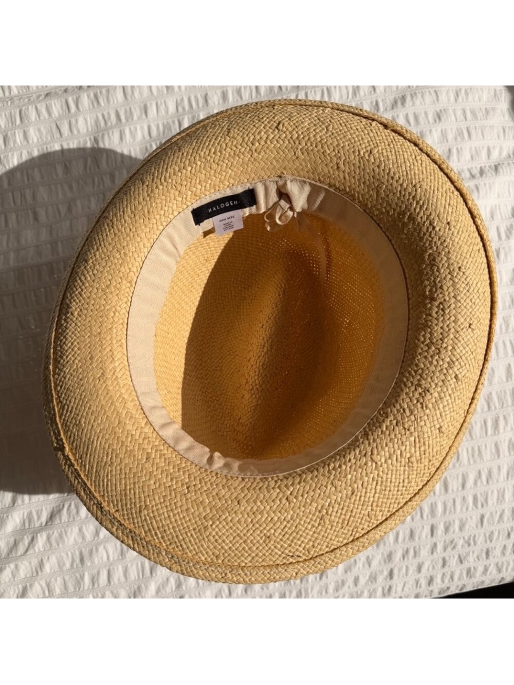 Caslon / Halogen Tan Straw Fedora with Black Band - Picture 7 of 7